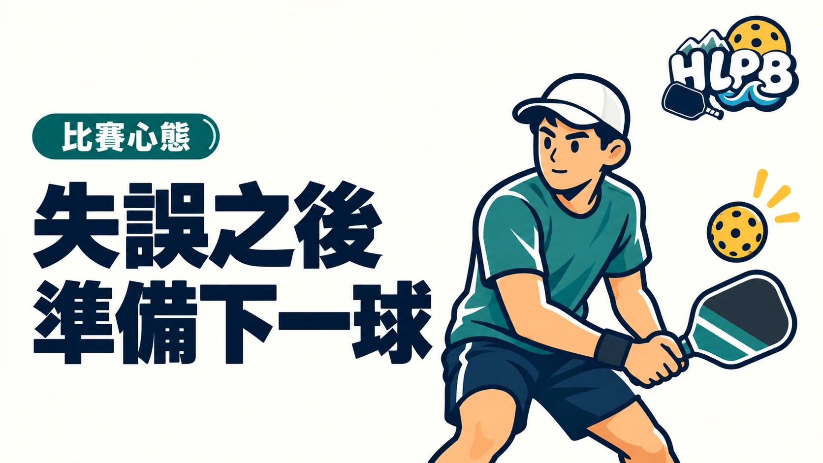 失誤之後,下一球怎麼準備?匹克球先別急著怪自己|HLPB 插畫封面