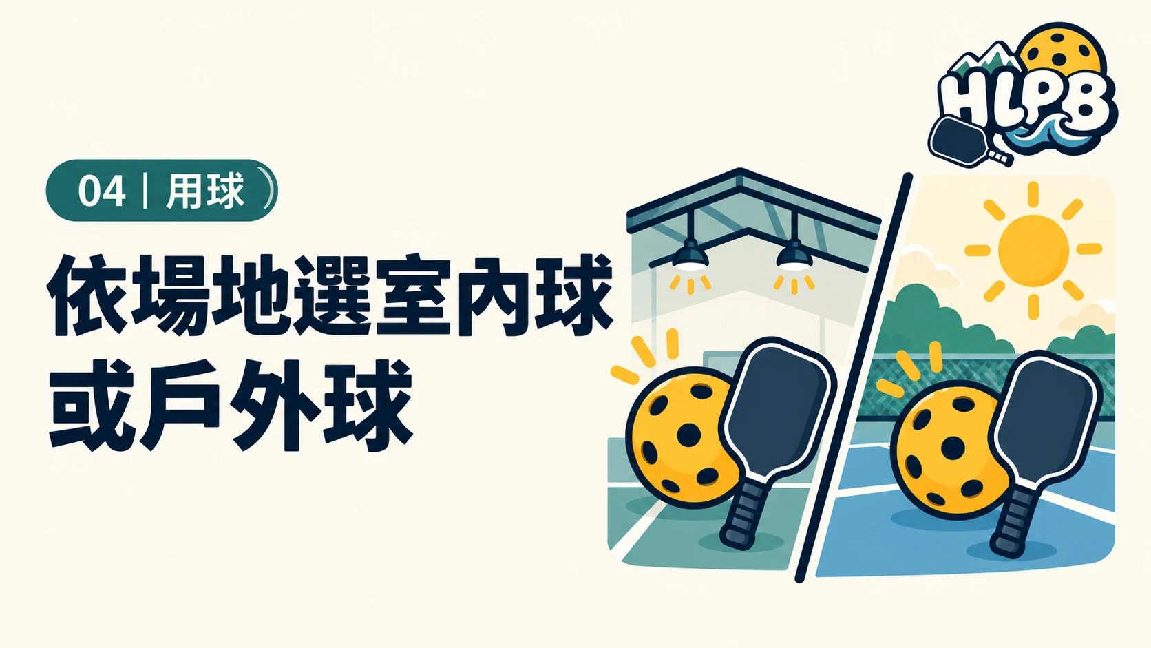 室內球、戶外球,先問球局|HLPB 器材插圖